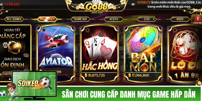 GO88 - Cổng Game Bài Luôn Giữ Vị Thế Top 1 Trong Nhiều Năm Sân chơi cung cấp danh mục game cực hấp dẫn
