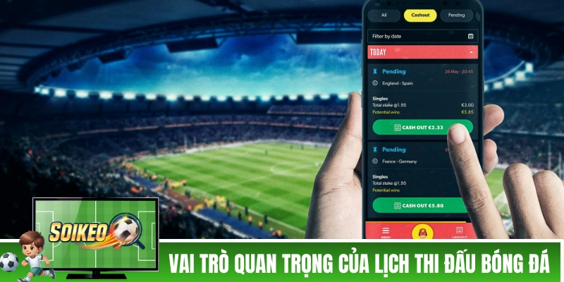 Vai trò rất quan trọng của lịch thi đấu bóng đá