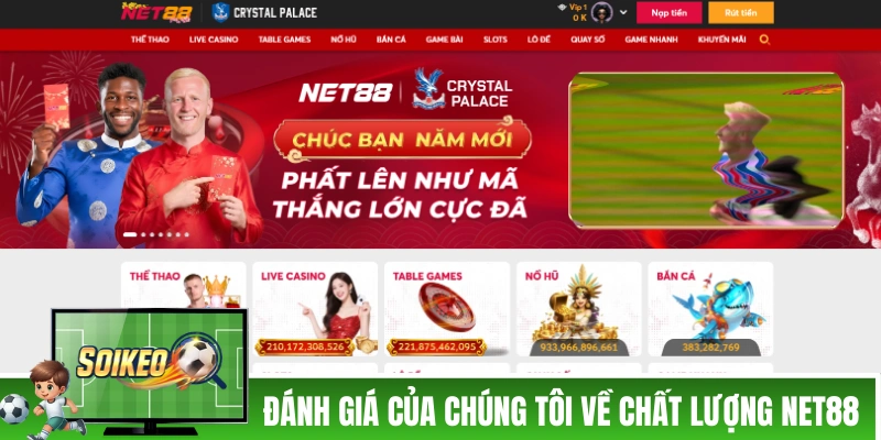 Đánh giá của chúng tôi về chất lượng NET88