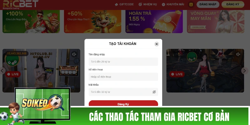 RICBET - Thương Hiệu Nhà Cái 15 Năm Tuổi Liệu Còn Đứng Vững? Các thao tác tham gia RICBET cơ bản